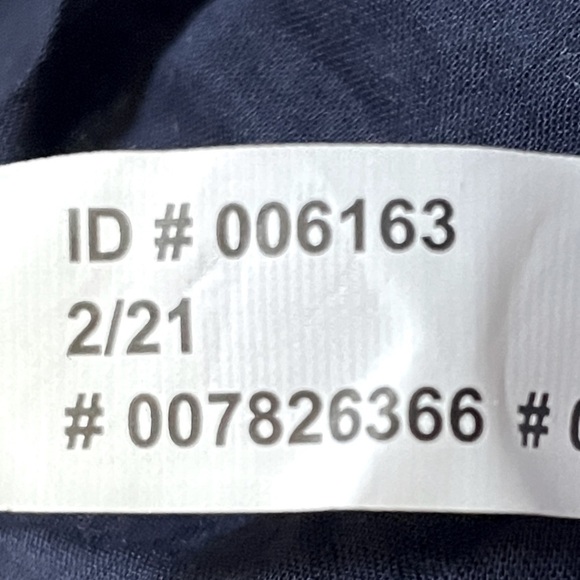 Express Printed Lace Trim Eyelet Navy Blue Belted Faux Wrap Dress Size S - Picture 11 of 11